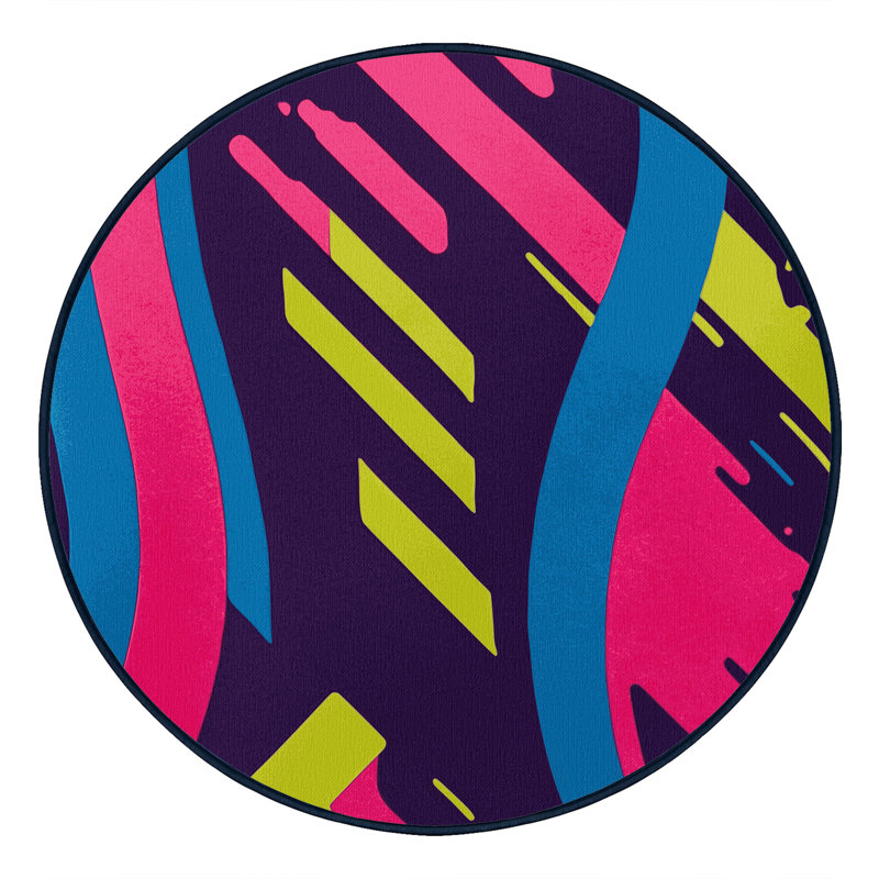 Vivid Oscillation Rug, Round 8'