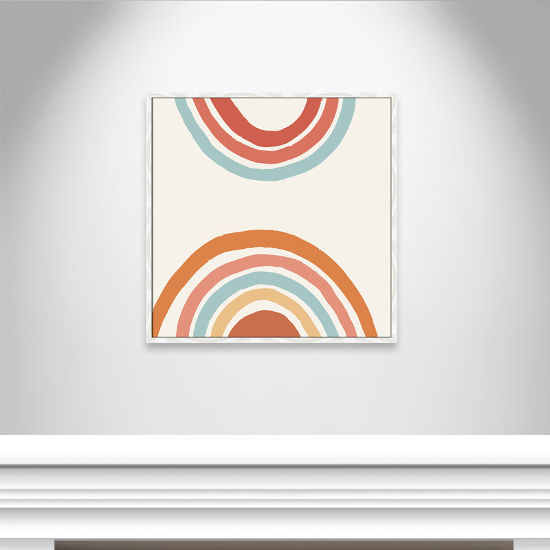 Rainbow Hills II - peinture encadrée, H 33,25 po x l 33,25 po x P 0,75 po, Grain de bois blanc