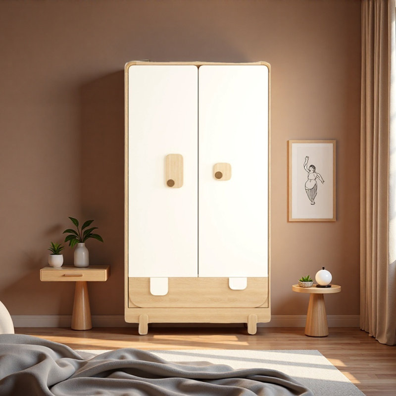 Armoire créative à deux portes, Bois original