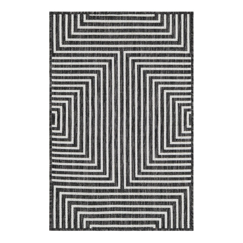 Tapis intérieur / extérieur d'extérieur moderne, Rectangle 2 pi x 3 pi 1 po