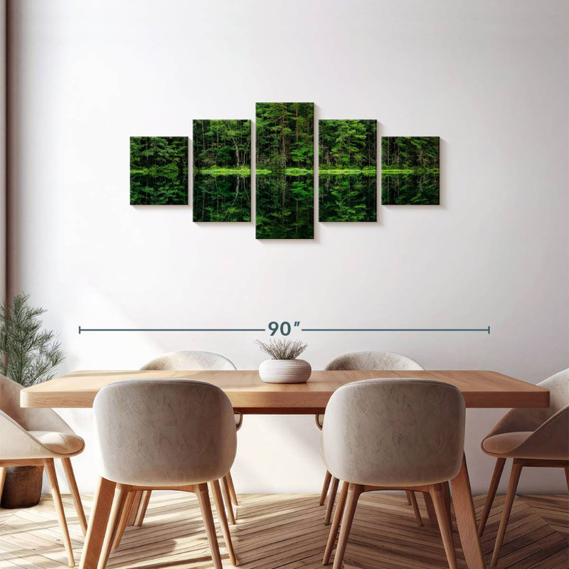 Green Forest Reflection, 30" H x 68" W