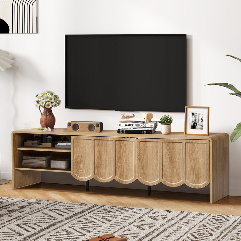 TV Stand For Tvs Up To 70", Natural