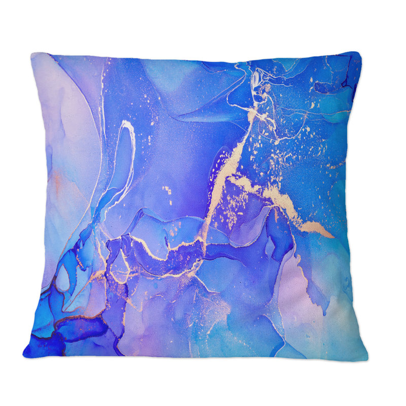 Fuchia liquide mauve et art fauve - imprimé moderne, 16 po x 16 po