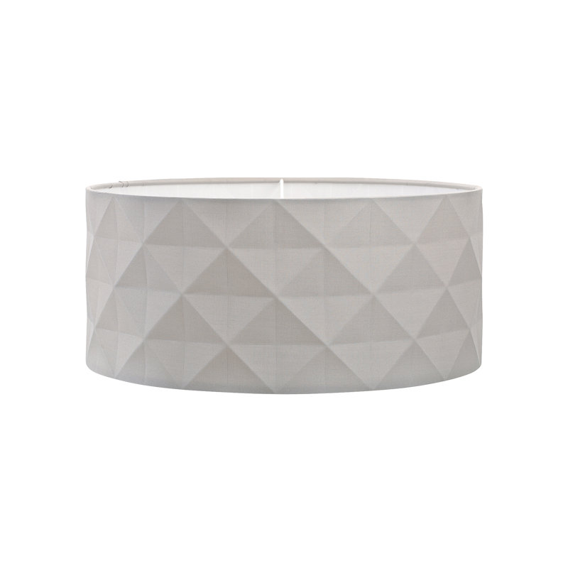 Otterson 18 cm H Drum Cotton Lamp Shade and Pendant Shade ( Screw On ), Grey