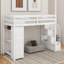 Lit mezzanine simple avec tiroirs et escaliers