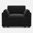 Knopp Velvet Comfort Rest Single Sofa-795805013
