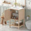 Meuble-lavabo autoportant de style français avec lavabo en céramique