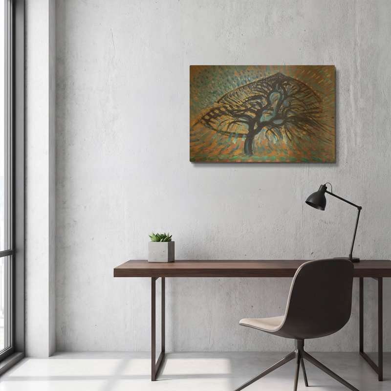 « Pommier, version pointilliste 1908-1909 » de Piet Mondrian, œuvre murale en métal, 91,4 cm x 61 cm, 36 po x 24 po