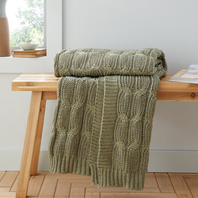 Chunky Marl Knit Cosy Blanket Throw