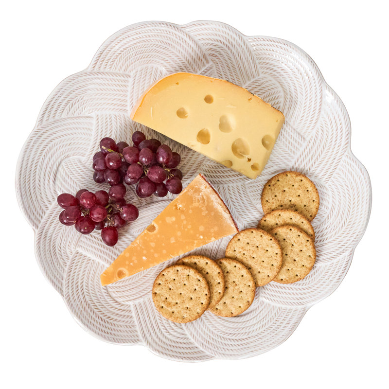 Le Panier Mystic Knot Charger/Platter, Whitewash