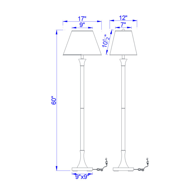 Lampe sur pied 60 po Wellesley