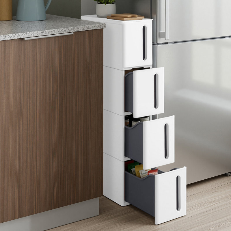 Hartmut Plastic / Acrylic Bathroom Drawers, White