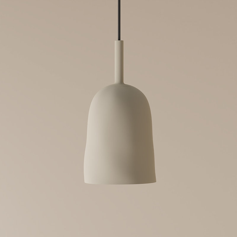 Vessel Pendant Light, 24" H x 14.5" W x 9" D, Sand, Black