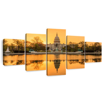 Coucher de soleil au Capitole des États-Unis