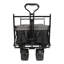 Chariot pliable de 480 lb avec auvent, poussette de chariot avec roues tout-terrain de 7 po, chariot pliable léger, grande capacité pour le camping, le magasinage, les sports et le jardin, noir avec moustiquaire