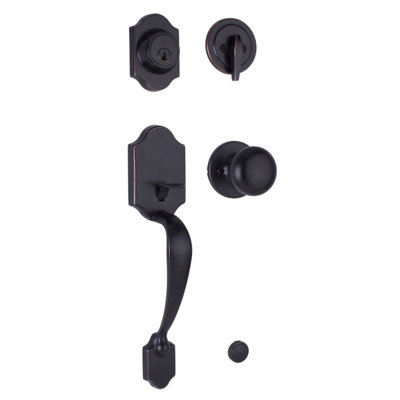 Two Piece Parkside Single Cylinder Entry Handle with Salem Knob