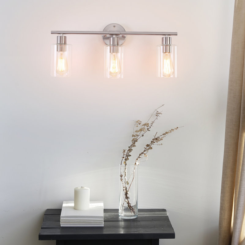Éclairage pour meuble-lavabo Aarif Bonniview, Nickel brossé, 3 lumières