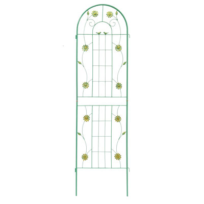 Paquet de 4 treillis de jardin en métal 71 po x 19,7 po antirouille pour plantes grimpantes
