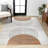 Lakysha Geometric Modern Low-Pile Machine-Washable Cream/Terra Rug-1178706815
