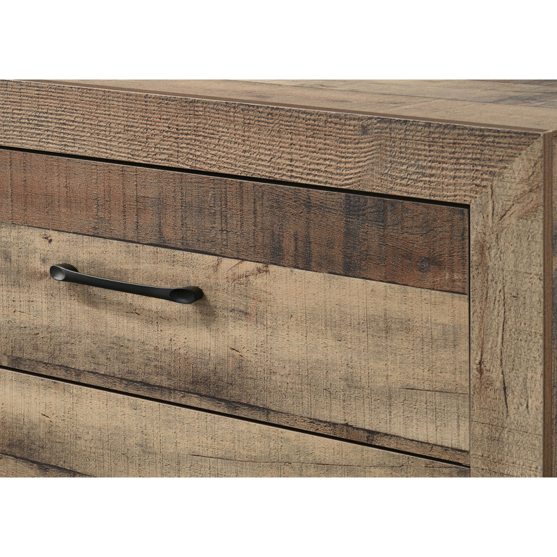 Ensemble de meubles de chambre à coucher en bois de style rustique à 1 tiroirs avec 1 tiroir rustique et riche