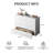  Queen Murphy Bed Chest Modern Transitional with Memory Foam Mattress and USB, White-524526257