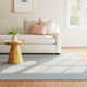 Honeycomb French Blue/Ivory Handwoven Wool Rug