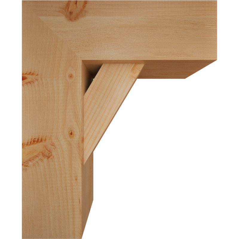 Support de bloc traditionnel avec entretoise décalée, 22 X 18, Sapin Douglas de l 7 1/2 (lisse)
