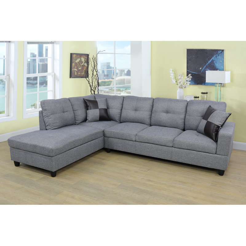 Irfan Upholstered L-Shaped Sectional Left Hand Facing