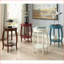 Table basse ronde bleu sarcelle avec tablette inférieure, conception polyvalente peu encombrante pour le salon et amp; Plus