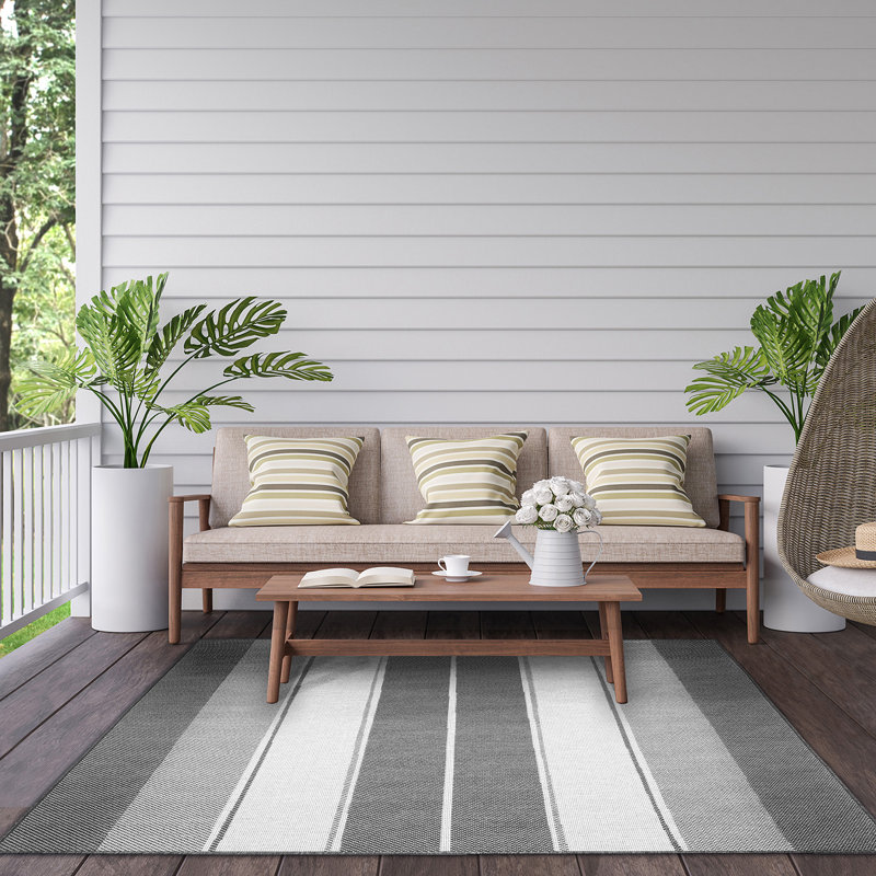 Tipton Striped Indoor / Outdoor Area Rug, Rectangle 160 x 230cm