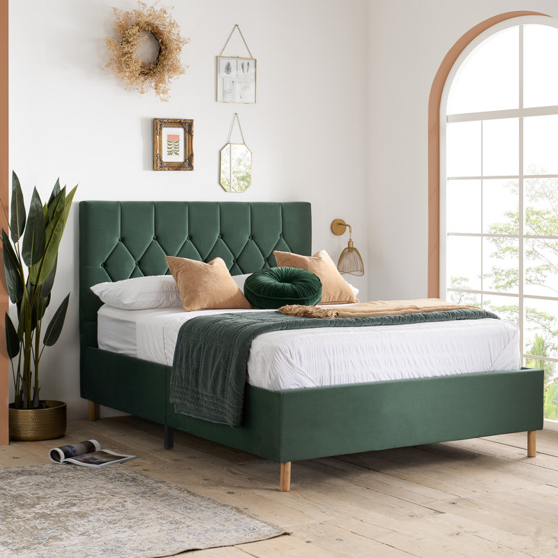 Disney Occasional Chairs Upholstered Bed, Double (4'6), Green