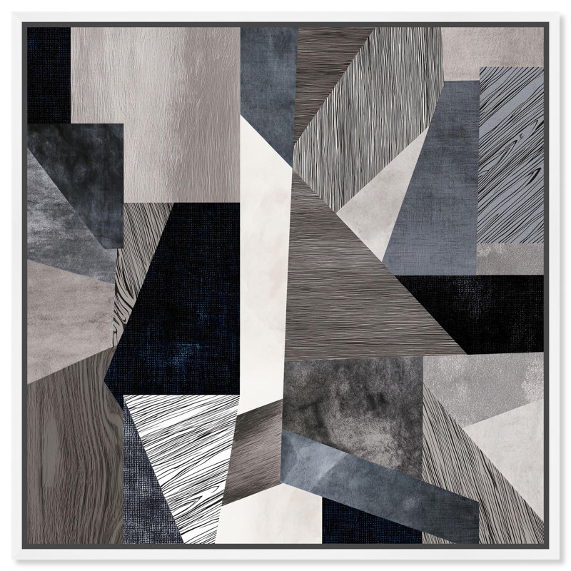 «Fractured Prism IV», reproduction d'art sur toile par Art Remedy, Cadre blanc, H 20" x l 20" 