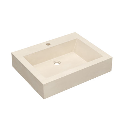 Natoma 24" Wall-Mounted Concrete Rectangular Bathroom Sink
