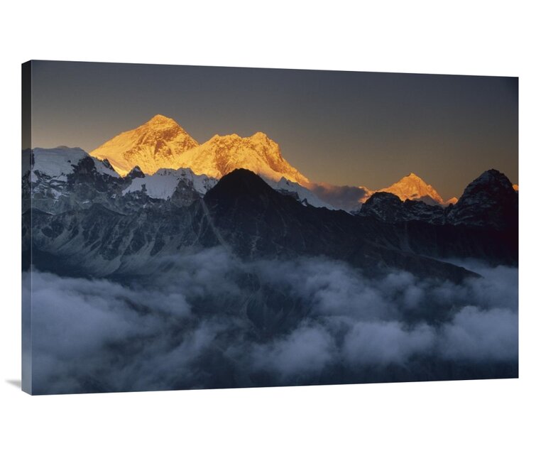 Bless international Lhotse And Makalu Mount Everest On Canvas Print ...