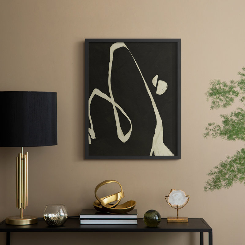 Neutral Spring II Framed Print - Solid Wood, Black, 30" H x 24" W