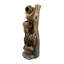 Fontaine décorative à tronc d'arbre à 3 niveaux 12,4 x 11,6 x 37,8 po avec lumières et pompe
