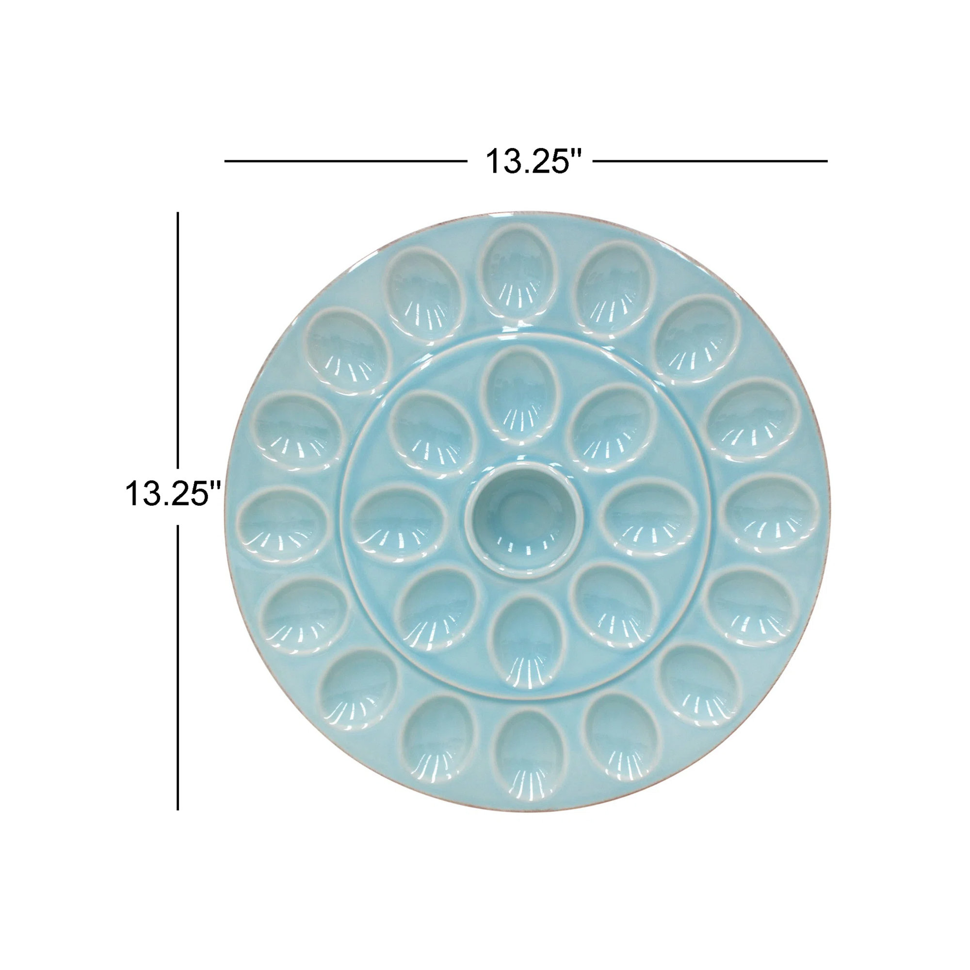 Cook & Host Round Egg Platter, Robins Egg Blue