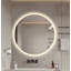 Miroir de salle de bain rond à lumière DEL-378560156