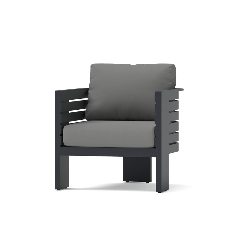 Ari 4Pc Deep Seating Furniture Set, Charcoal Gray
