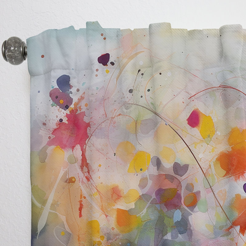Colorful Transformations Of Flow II - Rideau à encre liquide - Velours obscurcissant - 1 panneau, L 52 po x L 84 po