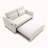 55" Velvet Two Seater Pull Out Sofa Bed, Adjustable Backrest With USB Ports, Two Side Pockets-960608647
