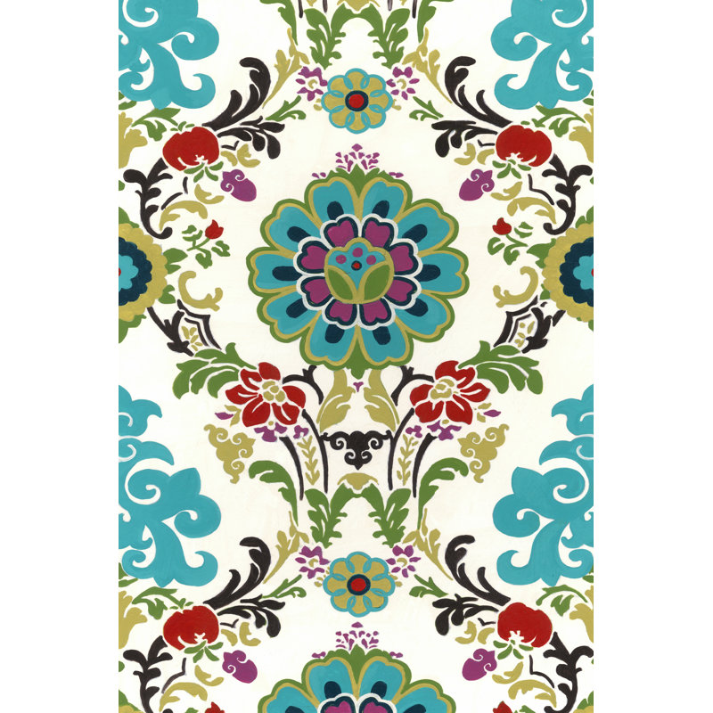 Jewel-Tone Damask VI by June Erica Vess - Wrapped Canvas Print, 46cm H x 30cm W x 3.8cm D