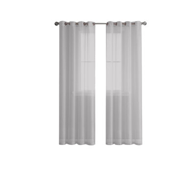 Kbndieu Semi Sheer Curtains for Bedroom 98 Inches Long Grommet Vertical Window Curtains Drapes with Light Through for Living Room