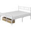 Minimalist Metal Slatted Bed Platform with Arrow Design Headboard-1221195390-1221307251