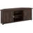 Camden Corner TV Stand For Large Tvs, Entertainment Centre With Adjustable Shelves And Cable Management, Rustic Dark Walnut Design