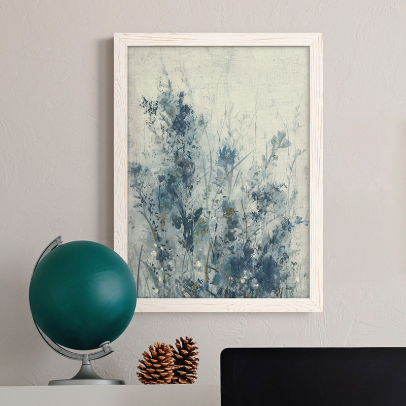 Toile encadrée de qualité supérieure AU CH Blue Spring I - prête à être accrochée, Blanc, H 20 po x l 17 po x P 1 po