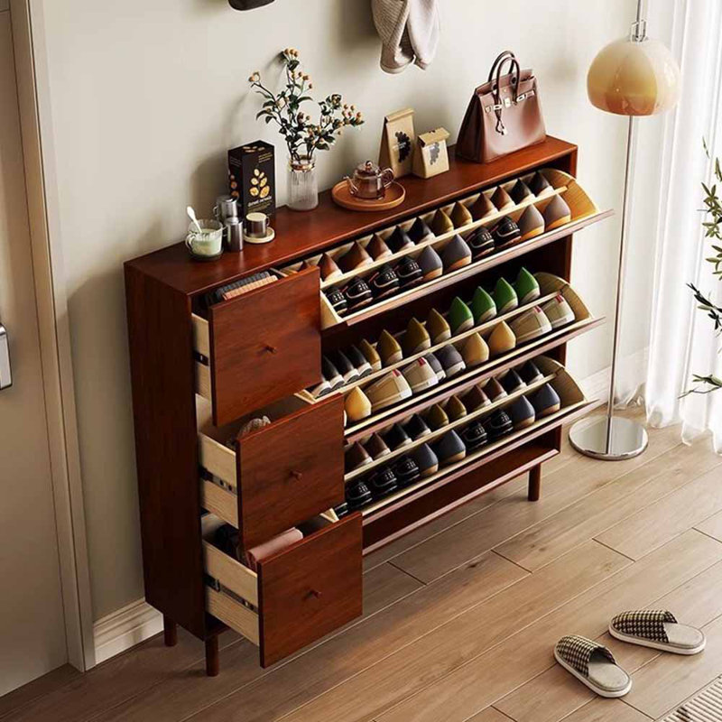 Armoire à chaussures de salon de style européen, H 47,24 po x l 47,24 po x P 9,45 po