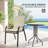 Outdoor Bistro Set Small Patio Set w/ Stackable Chairs, Beige-1243704014