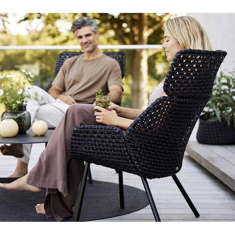 Vibe Highback Armchair, Saddle Brown