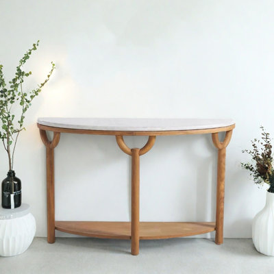 Mid-Century Modern Solid Wood Entry Console